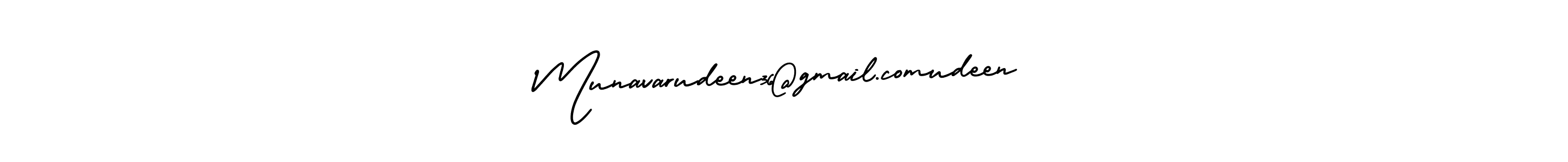 How to make Munavarudeen36@gmail.comudeen signature? AmerikaSignatureDemo-Regular is a professional autograph style. Create handwritten signature for Munavarudeen36@gmail.comudeen name. Munavarudeen36@gmail.comudeen signature style 3 images and pictures png