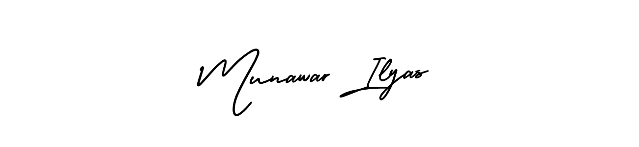 Create a beautiful signature design for name Munawar Ilyas. With this signature (AmerikaSignatureDemo-Regular) fonts, you can make a handwritten signature for free. Munawar Ilyas signature style 3 images and pictures png