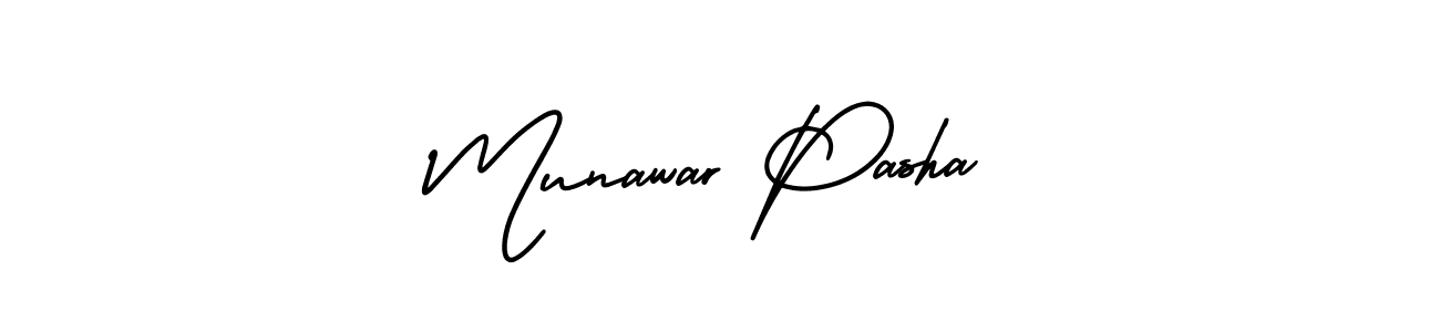 It looks lik you need a new signature style for name Munawar Pasha. Design unique handwritten (AmerikaSignatureDemo-Regular) signature with our free signature maker in just a few clicks. Munawar Pasha signature style 3 images and pictures png