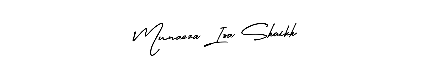 Similarly AmerikaSignatureDemo-Regular is the best handwritten signature design. Signature creator online .You can use it as an online autograph creator for name Munazza Isa Shaikh. Munazza Isa Shaikh signature style 3 images and pictures png