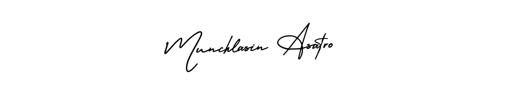 Here are the top 10 professional signature styles for the name Munchlasin Asatro. These are the best autograph styles you can use for your name. Munchlasin Asatro signature style 3 images and pictures png