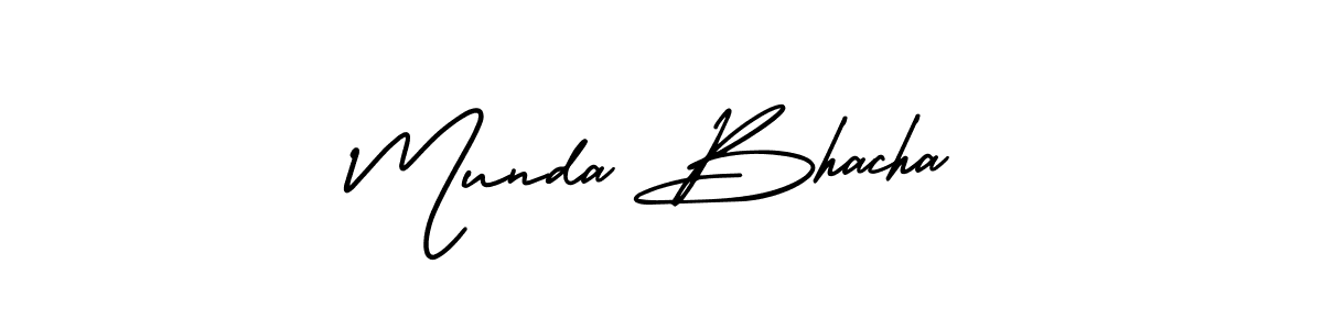 It looks lik you need a new signature style for name Munda Bhacha. Design unique handwritten (AmerikaSignatureDemo-Regular) signature with our free signature maker in just a few clicks. Munda Bhacha signature style 3 images and pictures png