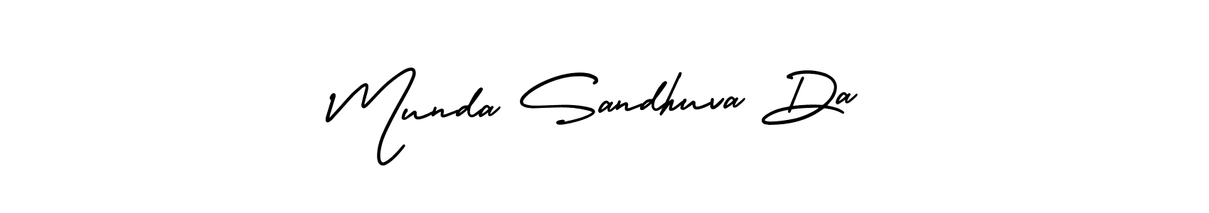 You can use this online signature creator to create a handwritten signature for the name Munda Sandhuva Da. This is the best online autograph maker. Munda Sandhuva Da signature style 3 images and pictures png