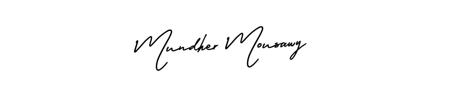 Design your own signature with our free online signature maker. With this signature software, you can create a handwritten (AmerikaSignatureDemo-Regular) signature for name Mundher Mousawy. Mundher Mousawy signature style 3 images and pictures png
