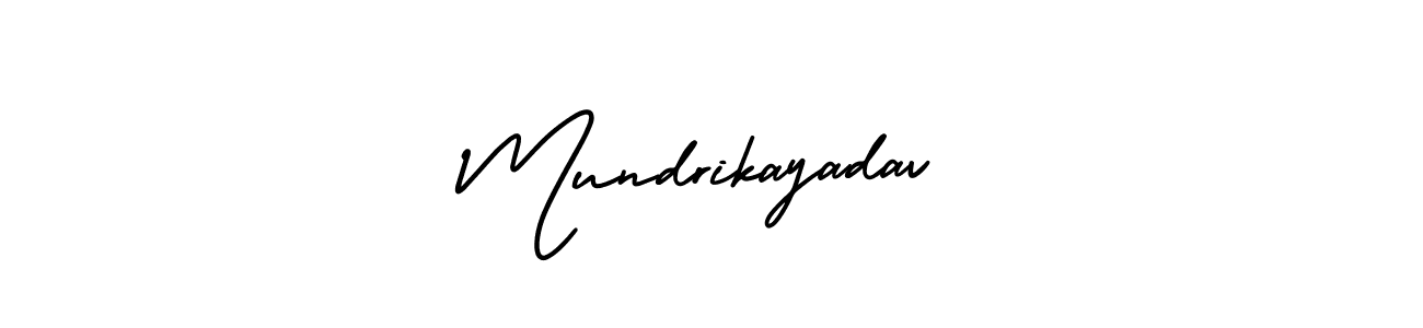 Design your own signature with our free online signature maker. With this signature software, you can create a handwritten (AmerikaSignatureDemo-Regular) signature for name Mundrikayadav. Mundrikayadav signature style 3 images and pictures png