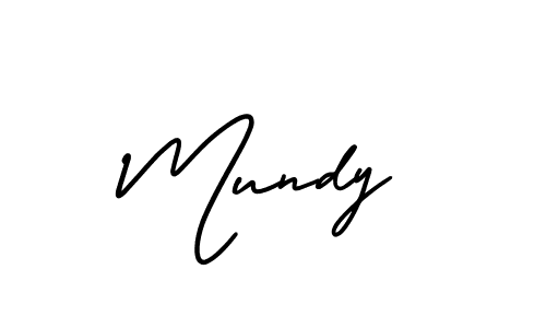 Mundy stylish signature style. Best Handwritten Sign (AmerikaSignatureDemo-Regular) for my name. Handwritten Signature Collection Ideas for my name Mundy. Mundy signature style 3 images and pictures png