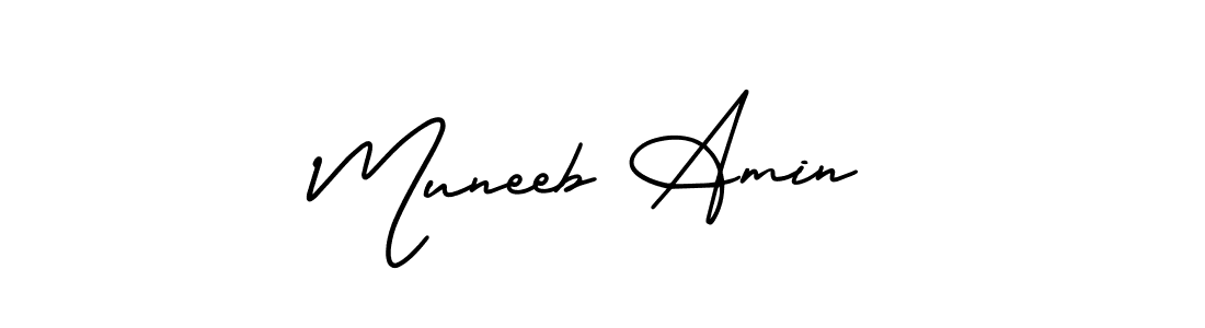 Design your own signature with our free online signature maker. With this signature software, you can create a handwritten (AmerikaSignatureDemo-Regular) signature for name Muneeb Amin. Muneeb Amin signature style 3 images and pictures png