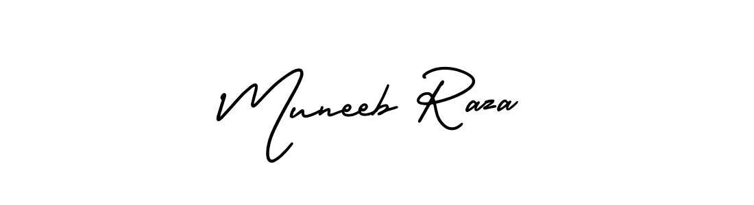 AmerikaSignatureDemo-Regular is a professional signature style that is perfect for those who want to add a touch of class to their signature. It is also a great choice for those who want to make their signature more unique. Get Muneeb Raza name to fancy signature for free. Muneeb Raza signature style 3 images and pictures png
