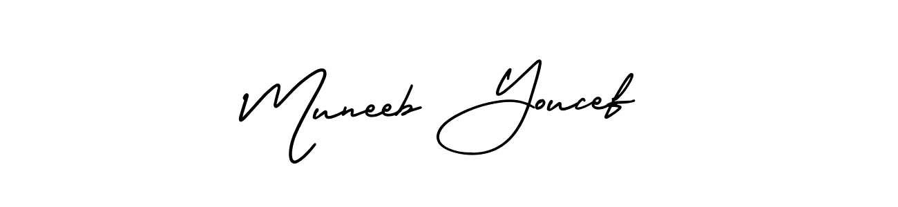Also You can easily find your signature by using the search form. We will create Muneeb Youcef name handwritten signature images for you free of cost using AmerikaSignatureDemo-Regular sign style. Muneeb Youcef signature style 3 images and pictures png