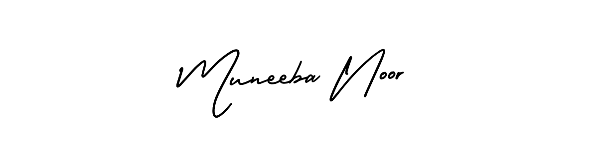 Create a beautiful signature design for name Muneeba Noor. With this signature (AmerikaSignatureDemo-Regular) fonts, you can make a handwritten signature for free. Muneeba Noor signature style 3 images and pictures png
