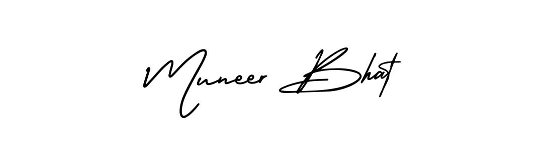 Also You can easily find your signature by using the search form. We will create Muneer Bhat name handwritten signature images for you free of cost using AmerikaSignatureDemo-Regular sign style. Muneer Bhat signature style 3 images and pictures png