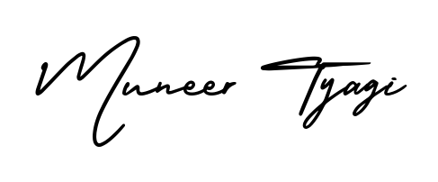 The AmerikaSignatureDemo-Regular font transforms the name Muneer Tyagi into an executive sign with sharp precision and distinguished character. Muneer Tyagi signature style 3 images and pictures png