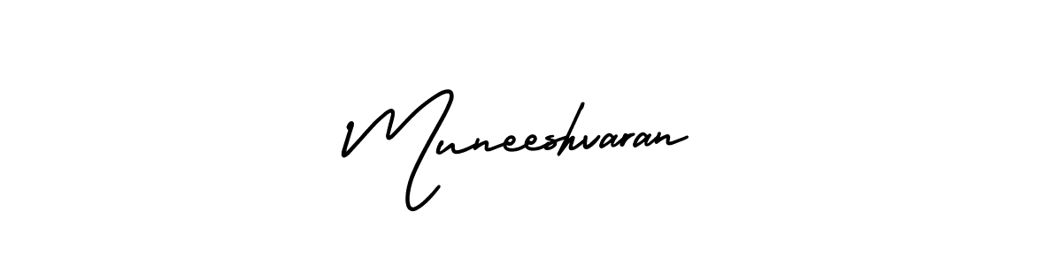 How to Draw Muneeshvaran signature style? AmerikaSignatureDemo-Regular is a latest design signature styles for name Muneeshvaran. Muneeshvaran signature style 3 images and pictures png