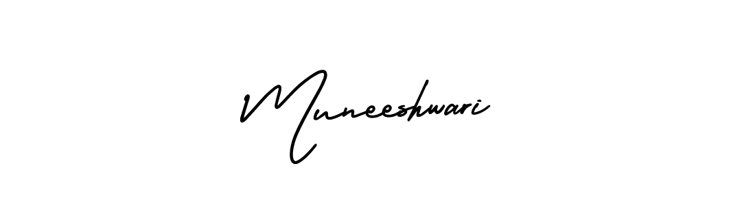 Design your own signature with our free online signature maker. With this signature software, you can create a handwritten (AmerikaSignatureDemo-Regular) signature for name Muneeshwari. Muneeshwari signature style 3 images and pictures png