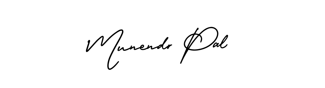 Munendr Pal stylish signature style. Best Handwritten Sign (AmerikaSignatureDemo-Regular) for my name. Handwritten Signature Collection Ideas for my name Munendr Pal. Munendr Pal signature style 3 images and pictures png