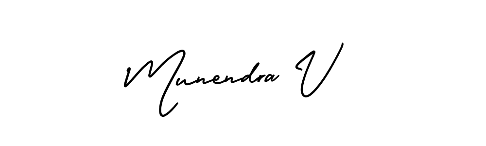 Make a short Munendra V signature style. Manage your documents anywhere anytime using AmerikaSignatureDemo-Regular. Create and add eSignatures, submit forms, share and send files easily. Munendra V signature style 3 images and pictures png