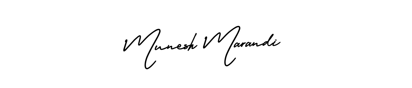 The best way (AmerikaSignatureDemo-Regular) to make a short signature is to pick only two or three words in your name. The name Munesh Marandi include a total of six letters. For converting this name. Munesh Marandi signature style 3 images and pictures png