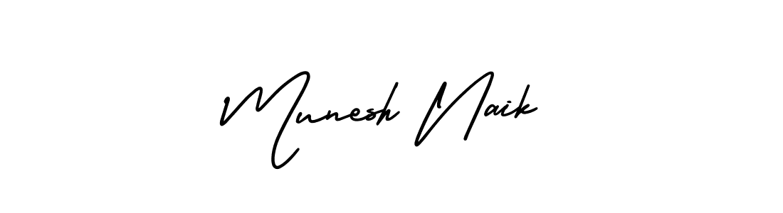 Make a beautiful signature design for name Munesh Naik. With this signature (AmerikaSignatureDemo-Regular) style, you can create a handwritten signature for free. Munesh Naik signature style 3 images and pictures png