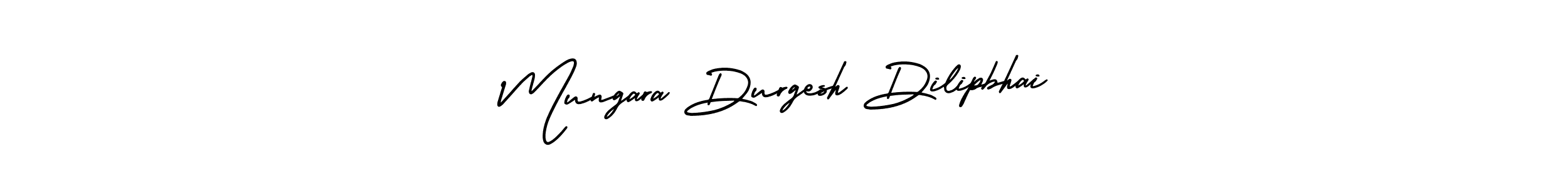 You should practise on your own different ways (AmerikaSignatureDemo-Regular) to write your name (Mungara Durgesh Dilipbhai) in signature. don't let someone else do it for you. Mungara Durgesh Dilipbhai signature style 3 images and pictures png