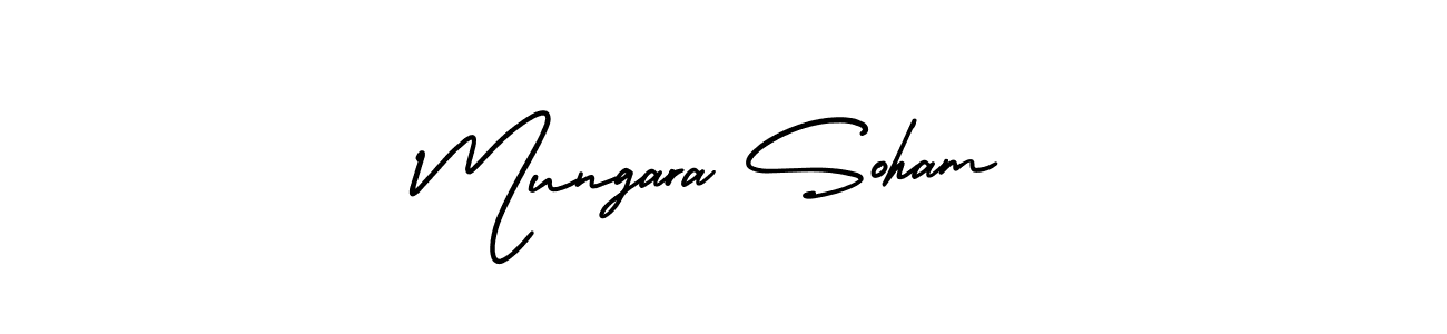 How to make Mungara Soham name signature. Use AmerikaSignatureDemo-Regular style for creating short signs online. This is the latest handwritten sign. Mungara Soham signature style 3 images and pictures png