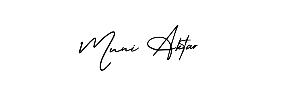 You should practise on your own different ways (AmerikaSignatureDemo-Regular) to write your name (Muni Aktar) in signature. don't let someone else do it for you. Muni Aktar signature style 3 images and pictures png