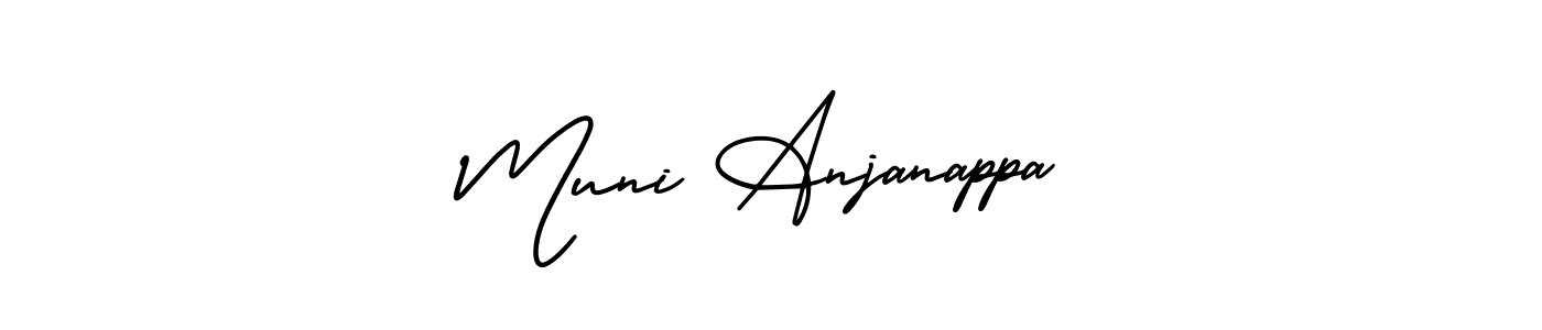 Muni Anjanappa stylish signature style. Best Handwritten Sign (AmerikaSignatureDemo-Regular) for my name. Handwritten Signature Collection Ideas for my name Muni Anjanappa. Muni Anjanappa signature style 3 images and pictures png