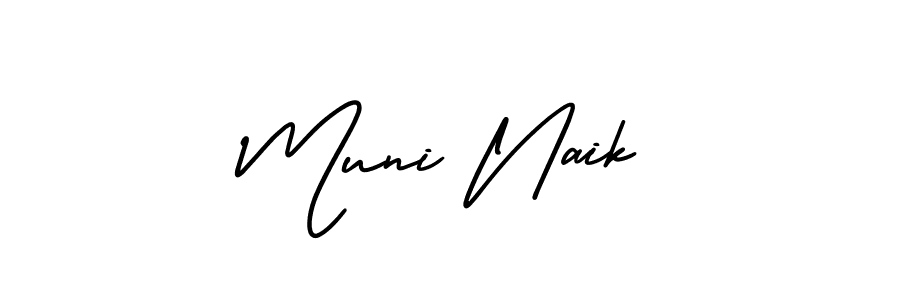 Muni Naik stylish signature style. Best Handwritten Sign (AmerikaSignatureDemo-Regular) for my name. Handwritten Signature Collection Ideas for my name Muni Naik. Muni Naik signature style 3 images and pictures png