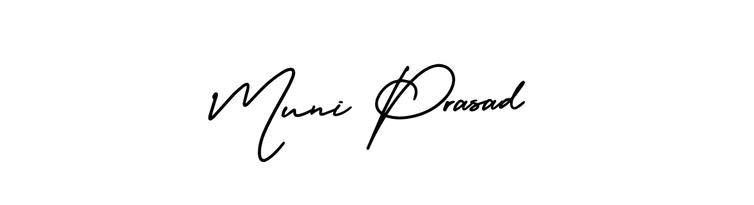 Similarly AmerikaSignatureDemo-Regular is the best handwritten signature design. Signature creator online .You can use it as an online autograph creator for name Muni Prasad. Muni Prasad signature style 3 images and pictures png