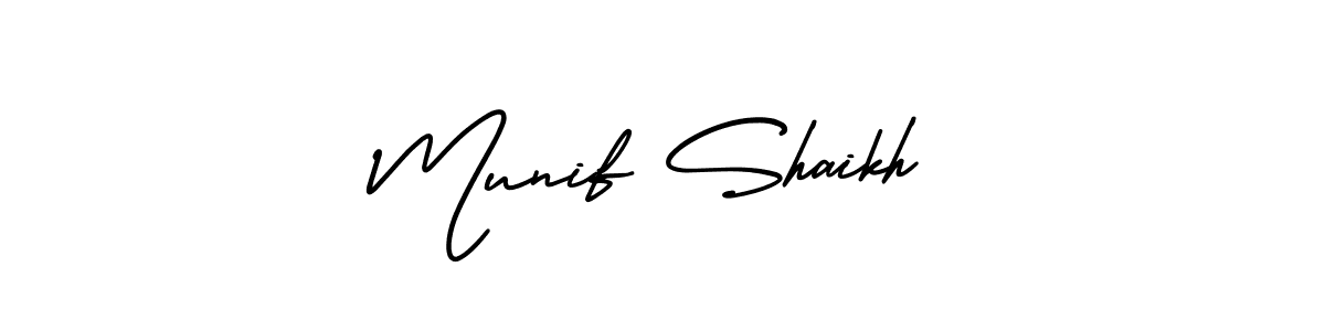 Similarly AmerikaSignatureDemo-Regular is the best handwritten signature design. Signature creator online .You can use it as an online autograph creator for name Munif Shaikh. Munif Shaikh signature style 3 images and pictures png