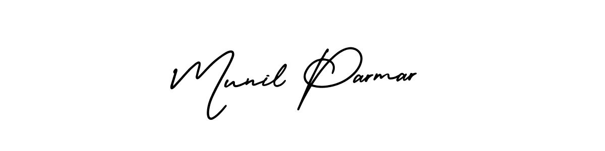 It looks lik you need a new signature style for name Munil Parmar. Design unique handwritten (AmerikaSignatureDemo-Regular) signature with our free signature maker in just a few clicks. Munil Parmar signature style 3 images and pictures png