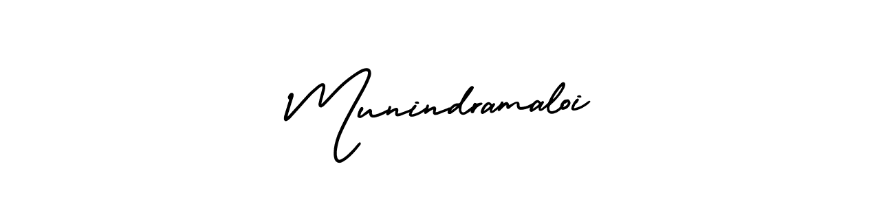 Also You can easily find your signature by using the search form. We will create Munindramaloi name handwritten signature images for you free of cost using AmerikaSignatureDemo-Regular sign style. Munindramaloi signature style 3 images and pictures png