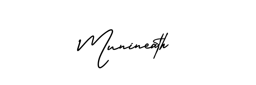 Make a beautiful signature design for name Munineath. With this signature (AmerikaSignatureDemo-Regular) style, you can create a handwritten signature for free. Munineath signature style 3 images and pictures png