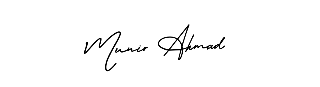 Design your own signature with our free online signature maker. With this signature software, you can create a handwritten (AmerikaSignatureDemo-Regular) signature for name Munir Ahmad. Munir Ahmad signature style 3 images and pictures png