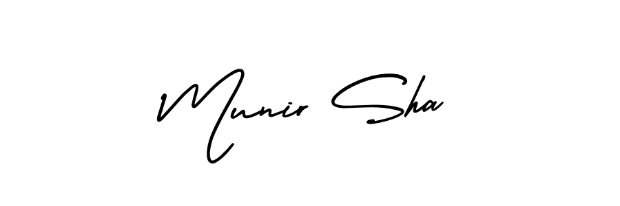 Also we have Munir Sha name is the best signature style. Create professional handwritten signature collection using AmerikaSignatureDemo-Regular autograph style. Munir Sha signature style 3 images and pictures png