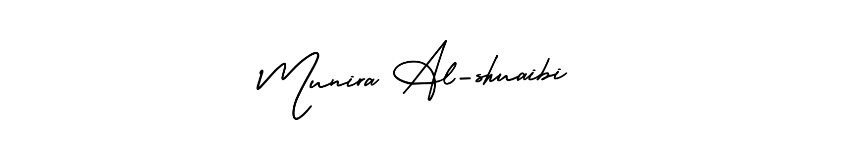 Munira Al-shuaibi stylish signature style. Best Handwritten Sign (AmerikaSignatureDemo-Regular) for my name. Handwritten Signature Collection Ideas for my name Munira Al-shuaibi. Munira Al-shuaibi signature style 3 images and pictures png