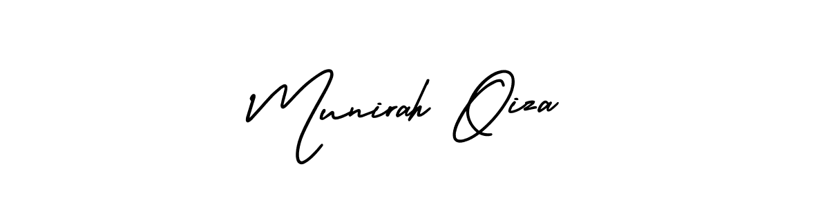 It looks lik you need a new signature style for name Munirah Oiza. Design unique handwritten (AmerikaSignatureDemo-Regular) signature with our free signature maker in just a few clicks. Munirah Oiza signature style 3 images and pictures png