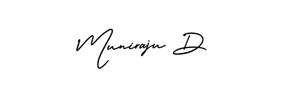 if you are searching for the best signature style for your name Muniraju D. so please give up your signature search. here we have designed multiple signature styles  using AmerikaSignatureDemo-Regular. Muniraju D signature style 3 images and pictures png