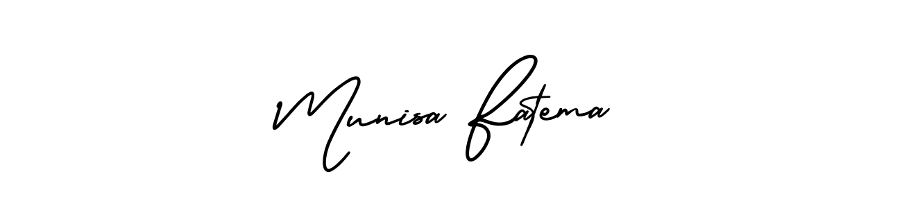Also You can easily find your signature by using the search form. We will create Munisa Fatema name handwritten signature images for you free of cost using AmerikaSignatureDemo-Regular sign style. Munisa Fatema signature style 3 images and pictures png