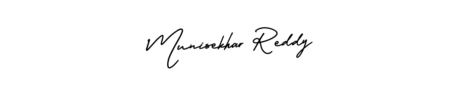 Design your own signature with our free online signature maker. With this signature software, you can create a handwritten (AmerikaSignatureDemo-Regular) signature for name Munisekhar Reddy. Munisekhar Reddy signature style 3 images and pictures png