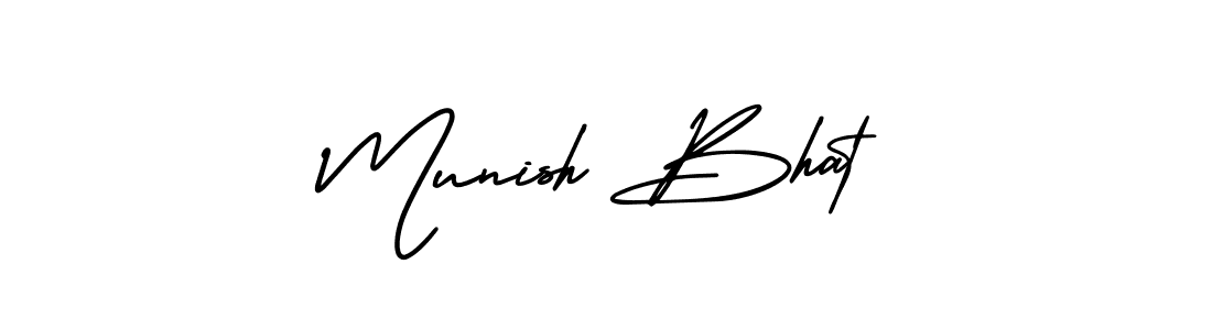 Design your own signature with our free online signature maker. With this signature software, you can create a handwritten (AmerikaSignatureDemo-Regular) signature for name Munish Bhat. Munish Bhat signature style 3 images and pictures png