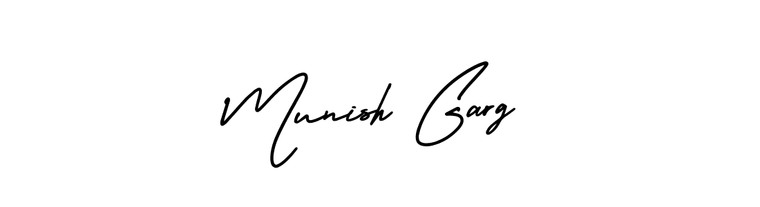 It looks lik you need a new signature style for name Munish Garg. Design unique handwritten (AmerikaSignatureDemo-Regular) signature with our free signature maker in just a few clicks. Munish Garg signature style 3 images and pictures png