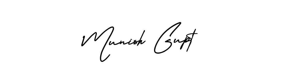 Design your own signature with our free online signature maker. With this signature software, you can create a handwritten (AmerikaSignatureDemo-Regular) signature for name Munish Gupt. Munish Gupt signature style 3 images and pictures png