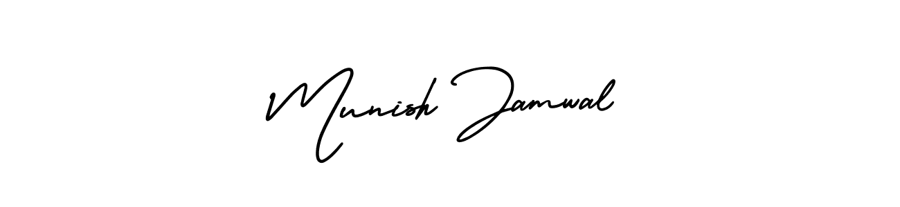 Create a beautiful signature design for name Munish Jamwal. With this signature (AmerikaSignatureDemo-Regular) fonts, you can make a handwritten signature for free. Munish Jamwal signature style 3 images and pictures png