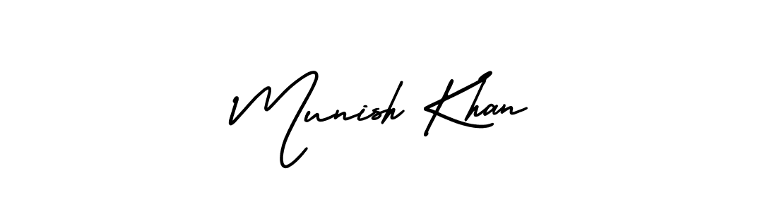 if you are searching for the best signature style for your name Munish Khan. so please give up your signature search. here we have designed multiple signature styles  using AmerikaSignatureDemo-Regular. Munish Khan signature style 3 images and pictures png
