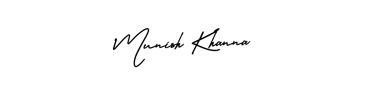Also we have Munish Khanna name is the best signature style. Create professional handwritten signature collection using AmerikaSignatureDemo-Regular autograph style. Munish Khanna signature style 3 images and pictures png