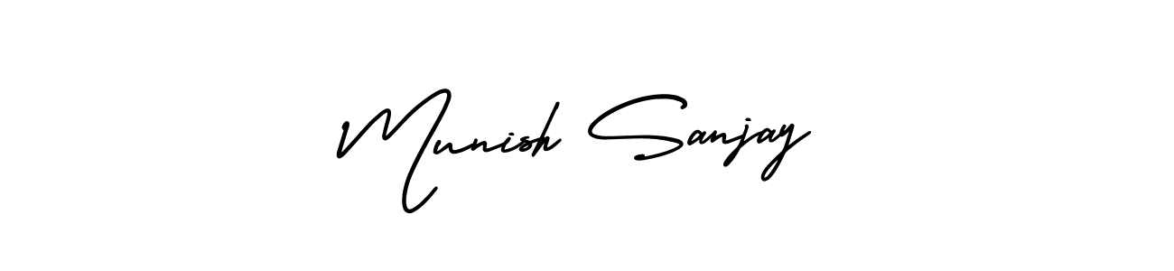 Make a beautiful signature design for name Munish Sanjay. Use this online signature maker to create a handwritten signature for free. Munish Sanjay signature style 3 images and pictures png