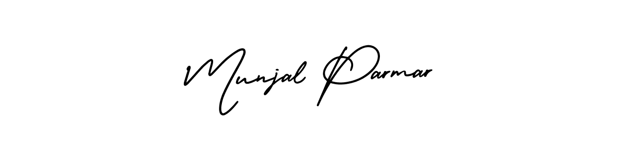 This is the best signature style for the Munjal Parmar name. Also you like these signature font (AmerikaSignatureDemo-Regular). Mix name signature. Munjal Parmar signature style 3 images and pictures png