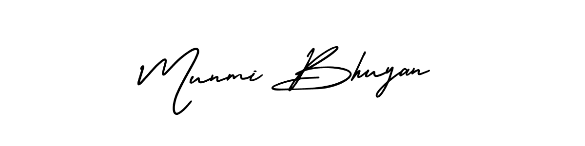 Make a beautiful signature design for name Munmi Bhuyan. With this signature (AmerikaSignatureDemo-Regular) style, you can create a handwritten signature for free. Munmi Bhuyan signature style 3 images and pictures png