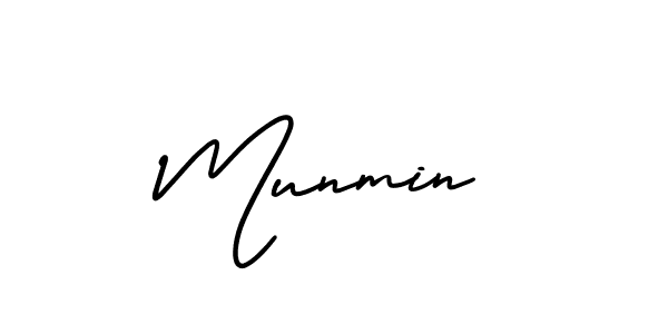 Design your own signature with our free online signature maker. With this signature software, you can create a handwritten (AmerikaSignatureDemo-Regular) signature for name Munmin. Munmin signature style 3 images and pictures png