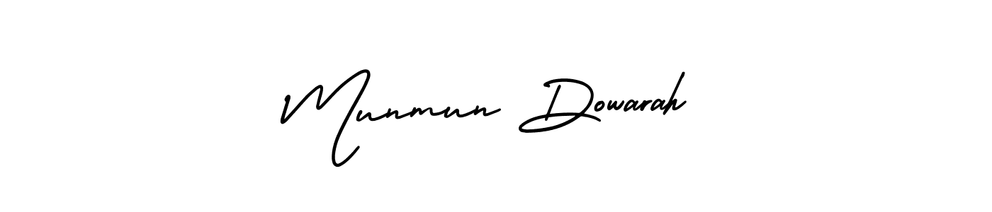 Design your own signature with our free online signature maker. With this signature software, you can create a handwritten (AmerikaSignatureDemo-Regular) signature for name Munmun Dowarah. Munmun Dowarah signature style 3 images and pictures png